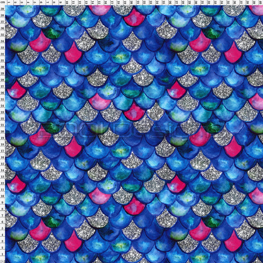 Spandex Fish Scales - Glitter Galaxy