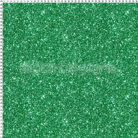 Spandex Printed Glitter Emerald Green