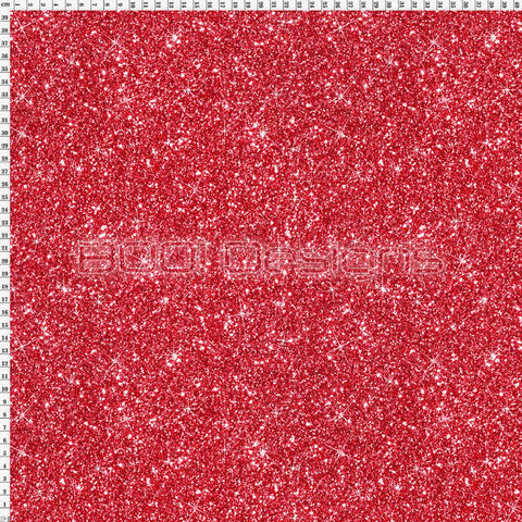 Spandex Printed Glitter Red