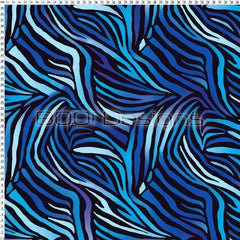 Spandex Imperial Zebra Blue