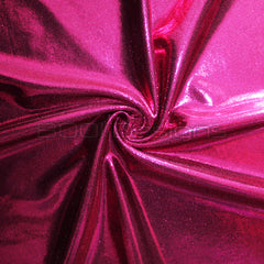 Spandex Metallic Solid Raspberry