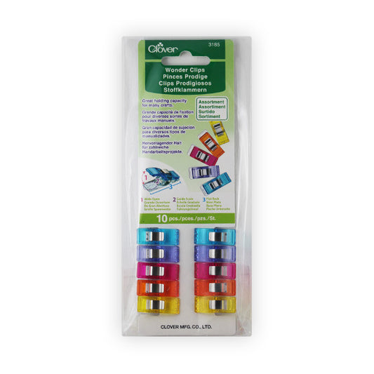 Clover Wonder Clips Rainbow 10 Pack