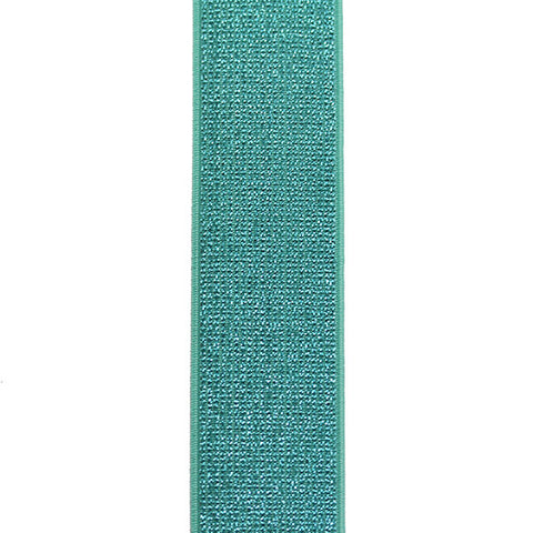 Waistband Elastic 40mm Glitter Turquoise