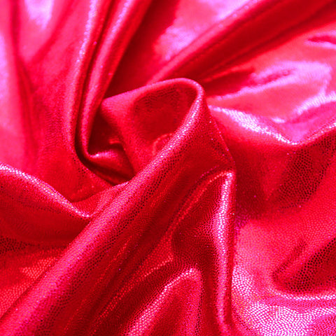 Spandex Metallic Solid Red