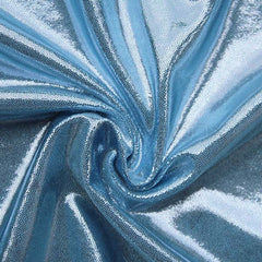 Spandex Metallic Solid Powder Blue