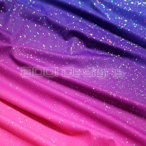 Spandex Glitter Ombre Pink Purple