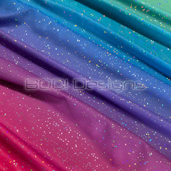 Spandex Ombre Sorbet Raspberry - Glitter Galaxy