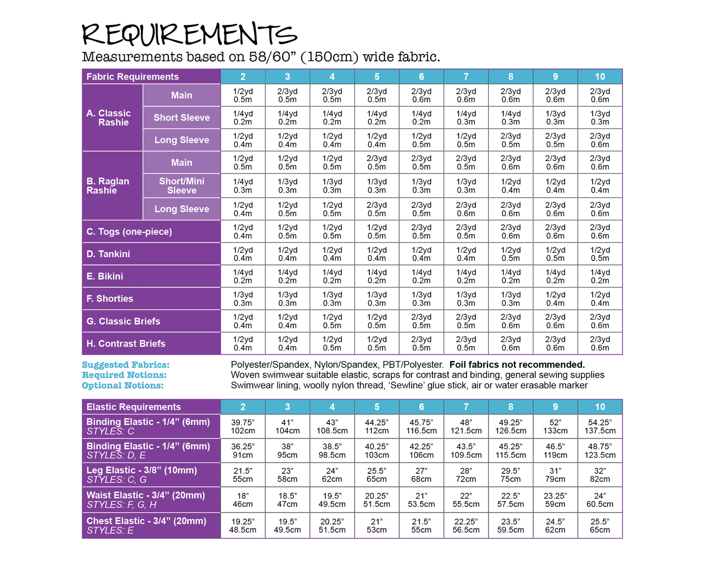 PDF Pattern: Swimmers