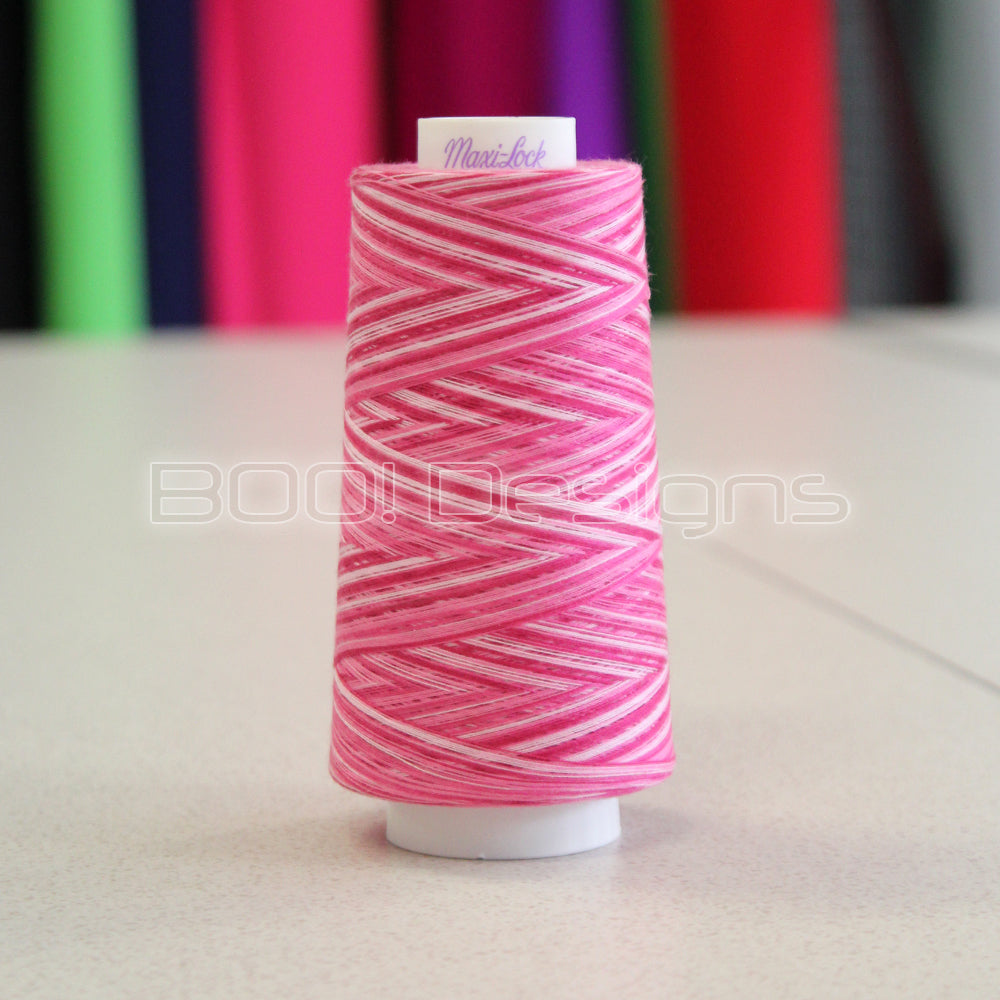 Maxi-Lock Swirls Thread Raspberry Vanilla