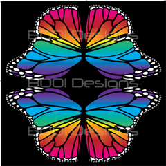 Spandex P145 Circle Panel Wings Rainbow