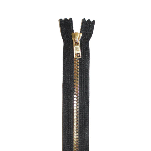 BOO Chunky Zip Closed End Flat Gold